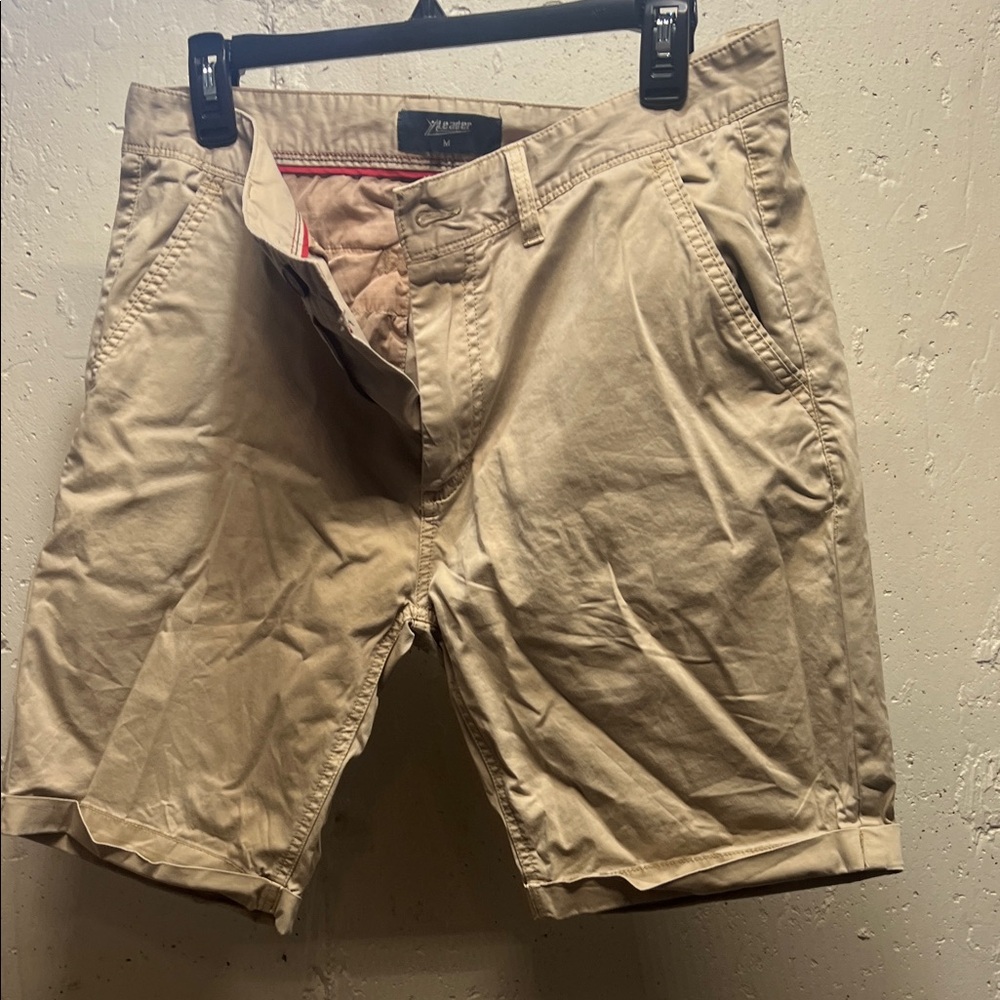 7 Diamonds Men's Beige Flat Front Shorts